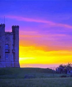 Sunset At Folly Broadway Tower paint by numbers