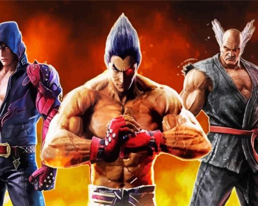 Tekken Game Characters paint by numbers