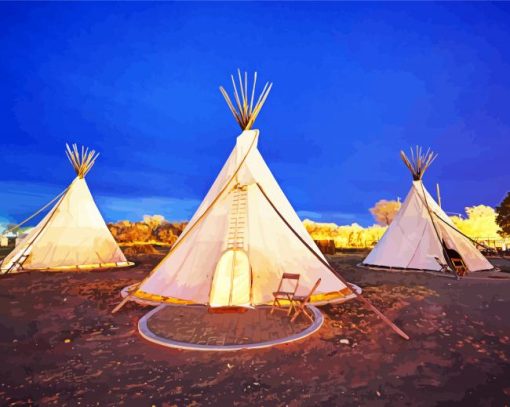 Tepee paint by numbers