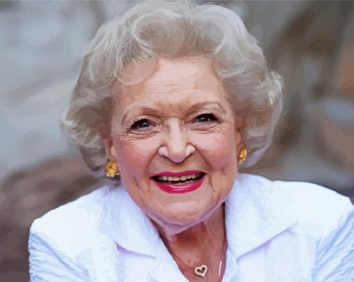 The American Actress Betty White paint by numbers