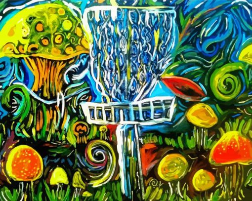 The Disc Golf Art paint by numbers