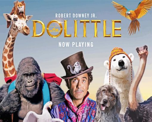 The Dolittle Movie Poster Paint by numbers