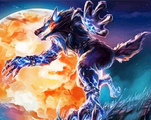 The Fenrir Wolf paint by numbers