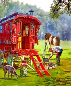 The Gypsy Caravan Art paint by numbers