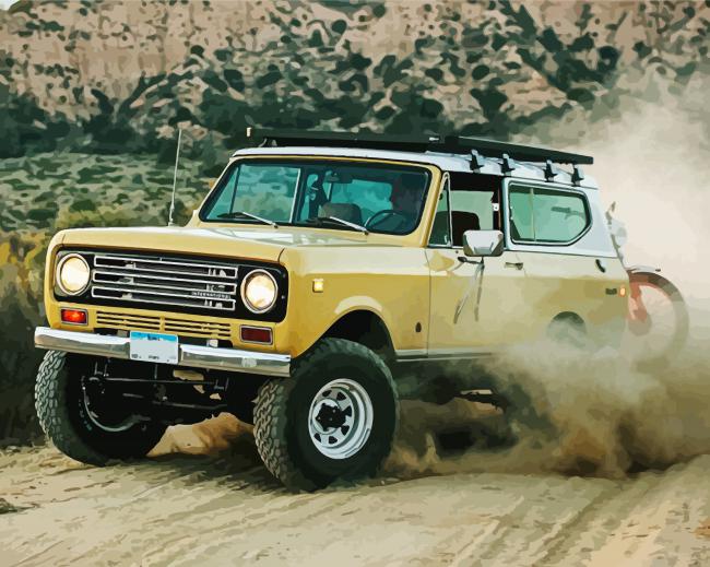 The International Harvester Scout paint by numbers