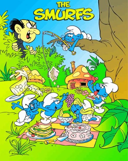 The Smurfs paint by numbers