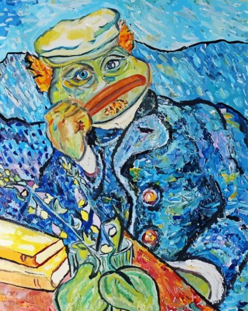 Van Gogh Frog paint by numbers