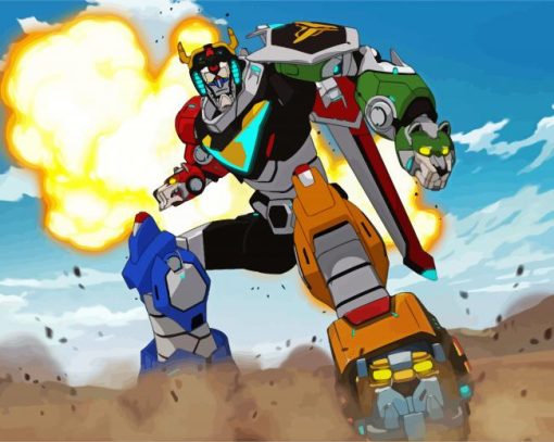 Voltron Robot paint by numbers