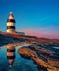 Wexford Lighthous Reflection paint by numbers