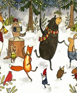 Wild Animals Dancing paint by numbers
