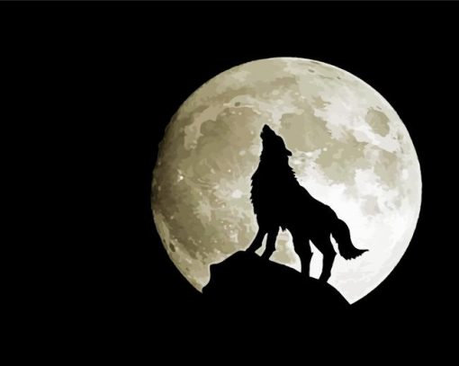 Wolf Moon Art paint by numbers