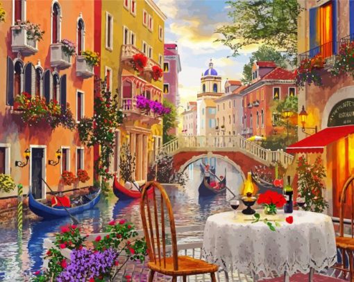 Wonderful Italian Outdoor Coffee paint by numbers