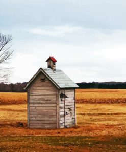 Wooden Outhouse paint by numbers