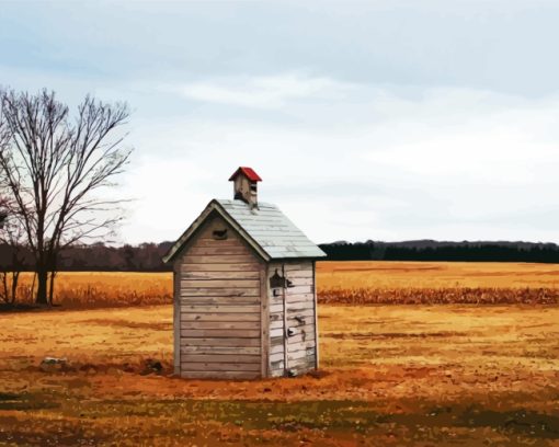 Wooden Outhouse paint by numbers