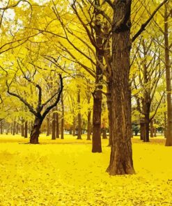 Wonderful Yellow Forest paint by numbers