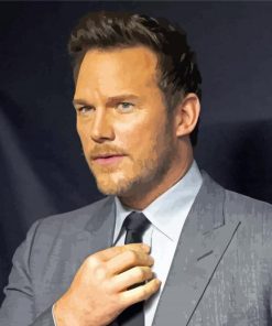 Actor Chris Pratt paint by numbers