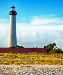 Cape May Lighthouse paint by numbers