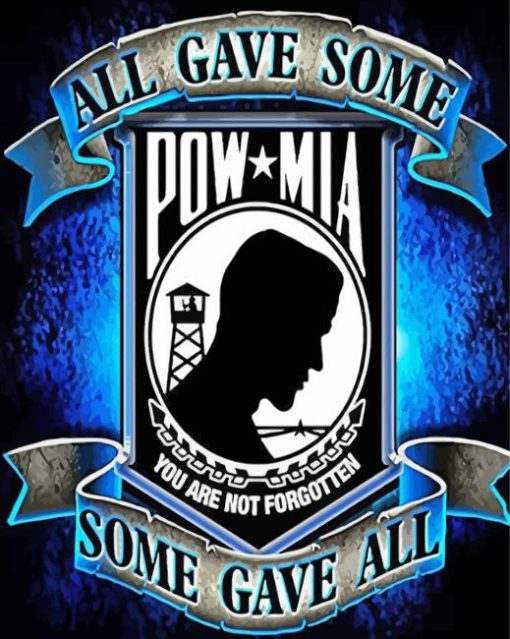 Aesthetic Pow Mia paint by numbers
