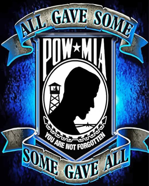 Aesthetic Pow Mia paint by numbers