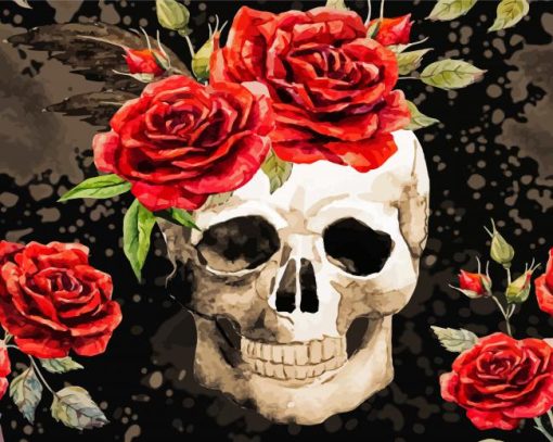 Skull And Roses paint by numbers