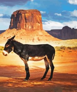 Aesthetic Desert Scene With Burro