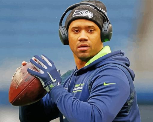 american football player russell wilson paint by numbers