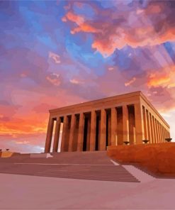 anitkabir with sunset paint by number