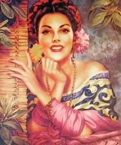 Mexican Woman paint by numbers