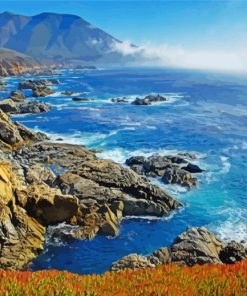 Big Sur California Coastline paint by numbers