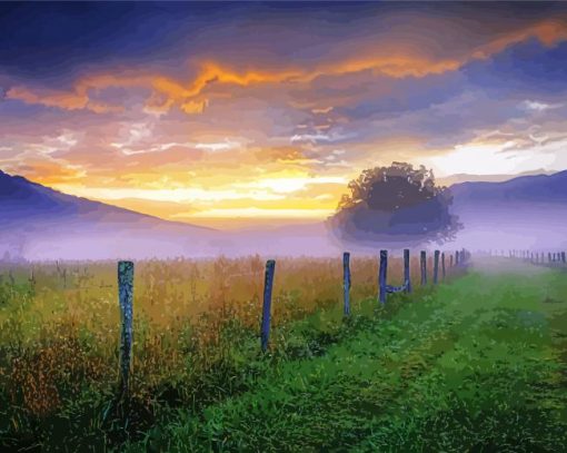 Cades Cove paint by numbers