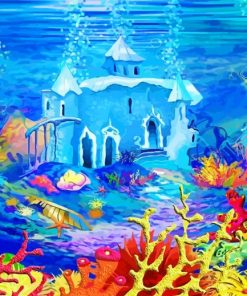 Castle Under The Sea Art paint by numbers