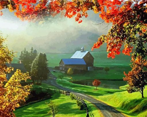 Country Scene paint by numbers