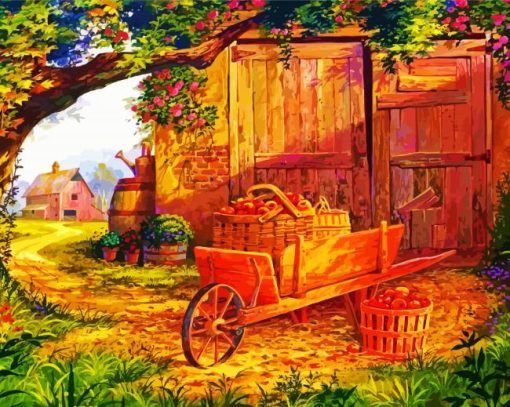 Countryside Landscape Art paint by numbers