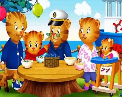 Daniel Tiger Family paint by numbers