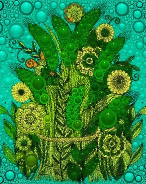 Floral Greenery Art paint by numbers