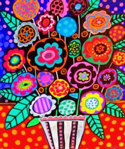 Folk Art Plants paint by numbers