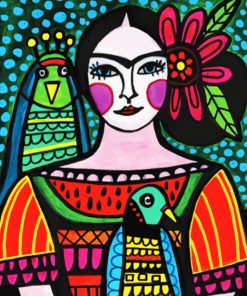 Folk Art Mexican Woman paint by numbers