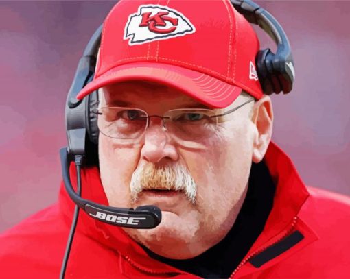 footbal coach Andy reid paint by numbers