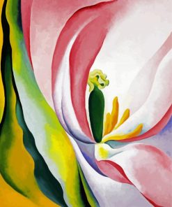 Geogia Okeffe Pink Tulip paint by numbers