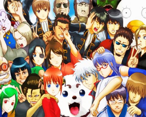 Gintama Anime Characters paint by numbers