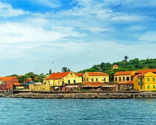 Goree Destination Senegal paint by numbers