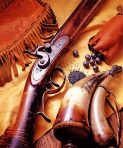 gun Antique muzzleloader paint by number