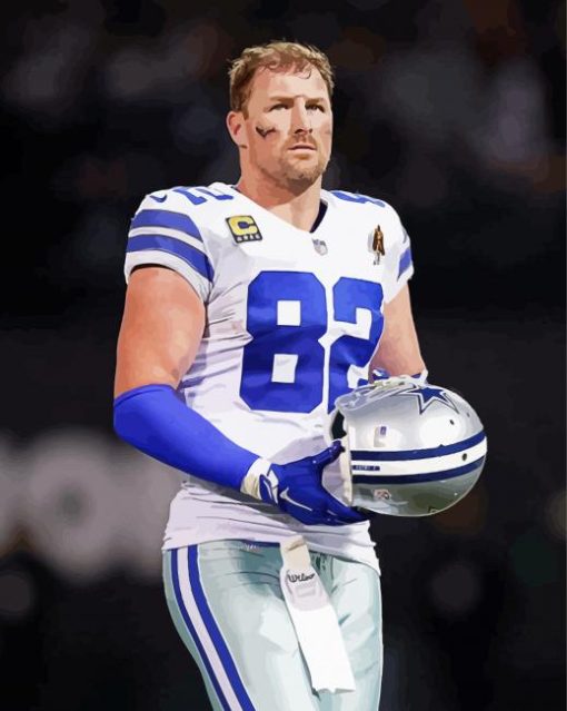 Jason Witten Footballer paint by numbers