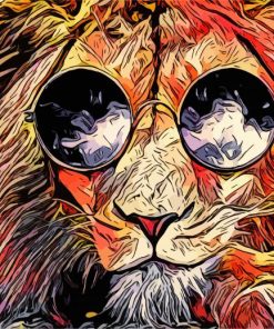 Lion With Sunglasses paint by numbers