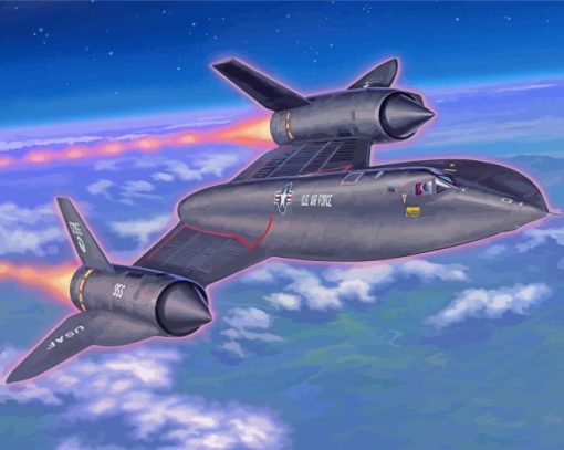 lockhead Blackbird SR71 paint by numbers