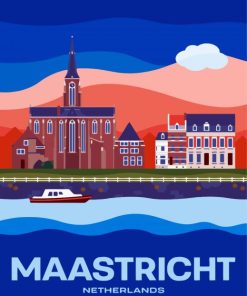 Maastricht Netherland Poster paint by numbers