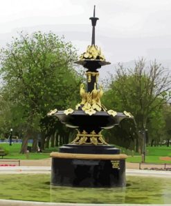 Middlesbrough Albert Park Fountain paint by numbers