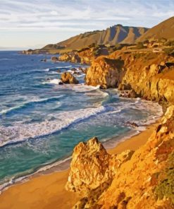 Monterey California Coastline paint by numbers