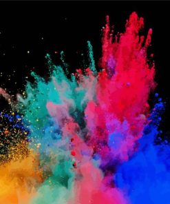 Colorful Powders Splash paint by numbers