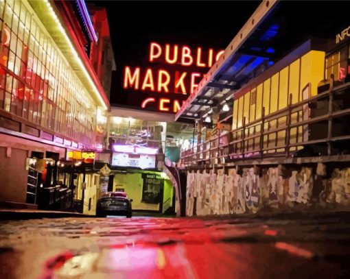 Pike Place Market United States paint by numbers